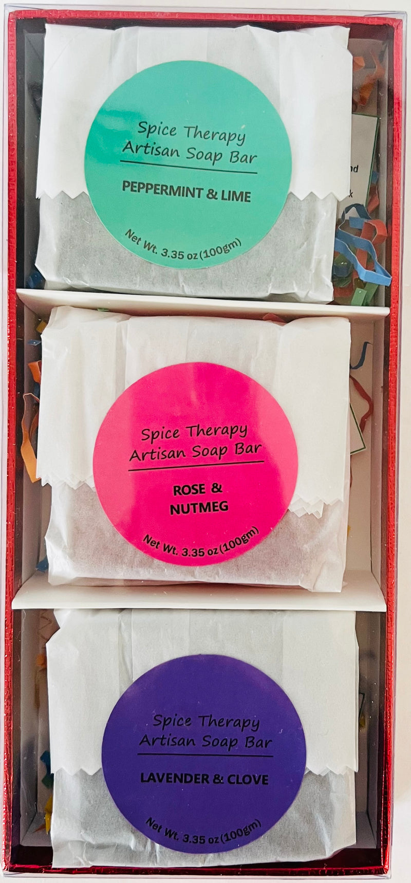 3 Combo Spice Therapy Artisan Soap sets- Peppermint & Lime/ Rose& Nutmeg/ Lavender & Clove